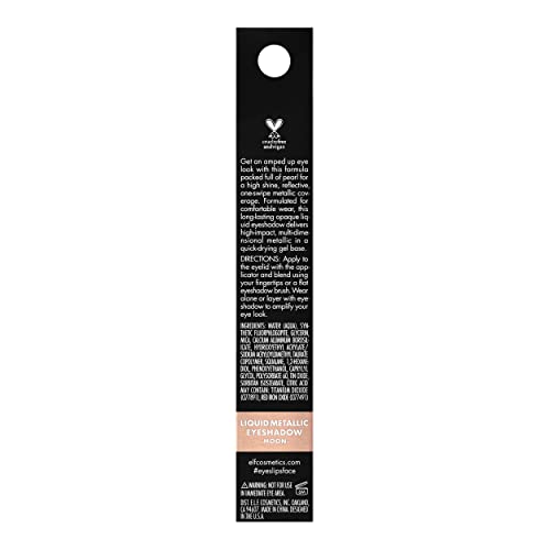 e.l.f. Liquid Metallic Eyeshadow, Gel Formula, Multi-Dimensional Finish For Bold Eye Looks, One-Swipe Coverage, Vegan & Cr...