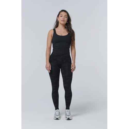 Fabletics Women's On-The-Go PowerHold High-Waisted Legging, Maximum Compression, Flattering, XL/Regular | 27, Green Abyss