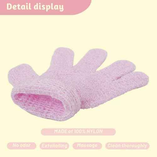 16 Pack Exfoliating Gloves, Body Scrubber Mitt for Dead Skin Removal in Shower, Men and Women