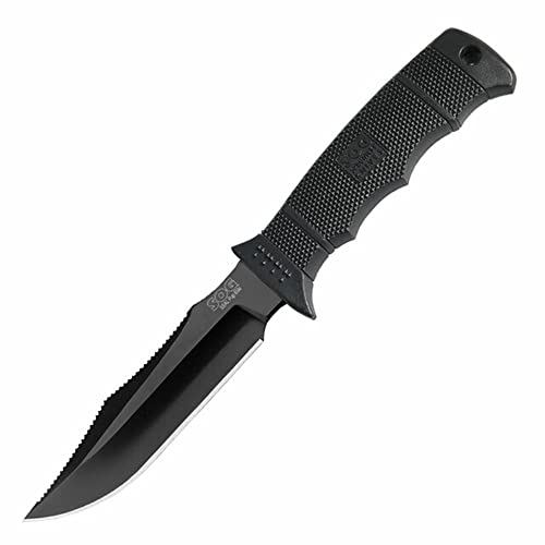 SOG Fixed Blade Knives with Sheath - SEAL Pup Elite Survival Knife, Hunting Knife w/ 4.85 Inch AUS-8 Bowie Knife Blade for...