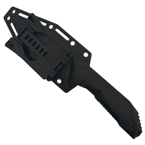 TAKUMITAK Hunting Survival Knife 9" Full Tang Fixed Blade Knives Camping Gear with Extra Set of FRN Handle Scales, MOLLE C...