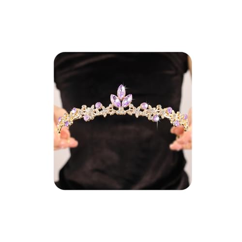 Rannyrena Gold Wedding Crystal Tiaras and Crowns for Women Rhinestone Bridal Queen Crown Princess Headpiece Hair Accessori...