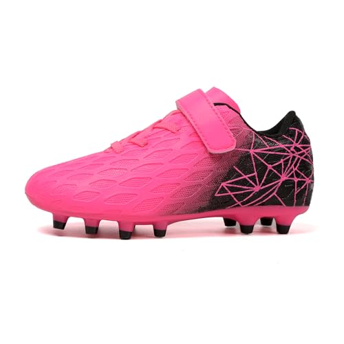 Skerxut Soccer Cleats, Kids Firm Ground Football Shoes, Boys Girls Athletic Outdoor