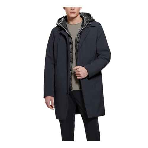 GUESS Men's Colin City Raincoat Trench