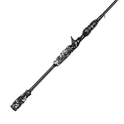 Entsport E Series - Camo Legend 2-Piece 7-Feet Casting Rod 24 Ton Carbon Fiber Baitcasting with 2 Tips - Medium and Medium...