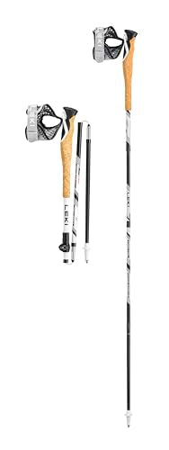 LEKI Cross Trail FX Superlite Trekking Poles - Foldable Collapsible Carbon Lightweight Poles for Hiking & Trail Running