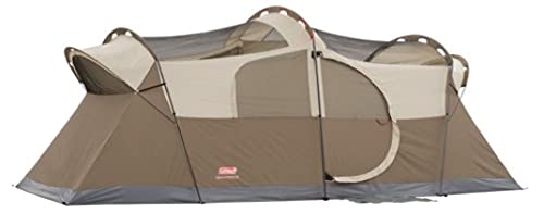 Coleman WeatherMaster 10-Person Camping Tent with Rainfly & Room Divider, Spacious Weatherproof Family Tent with Carry Bag