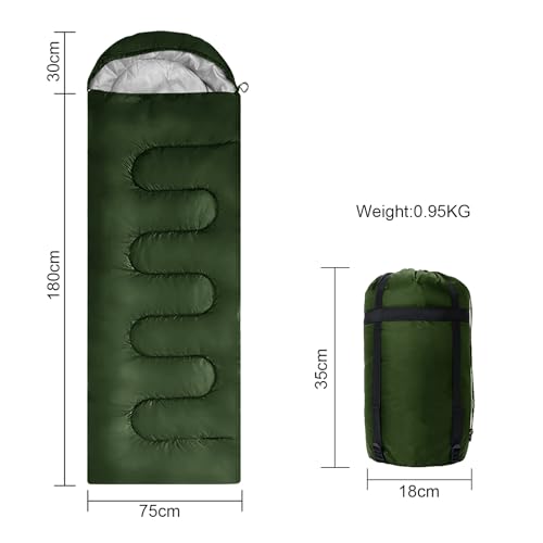 Petgin Camping Sleeping Bag 3 Seasons Warm & Cool Weather, Lightweight, Waterproof, Portable Backpacking for Adults & Kids...