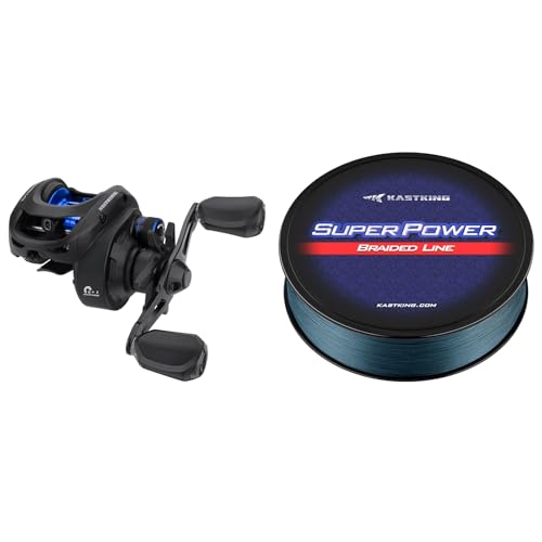 KastKing Centron Lite Baitcasting Fishing Reel & KastKing Superpower Braided Fishing Line