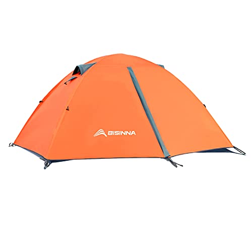 BISINNA 2/4 Person Camping Tent Lightweight Backpacking Tent Waterproof Windproof Two Doors Easy Setup Double Layer Outdoo...