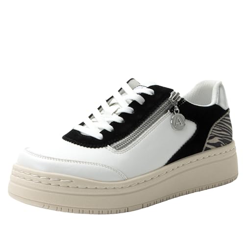 Alegria Women's Averie Zipper Platform Tennis Shoes