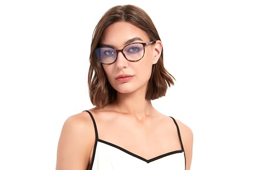 JFXQDR Women's Blue Light Blocking Glasses, TR90 Frame Computer Gaming Glasses Anti Eyestrain & UV Glare RF6208