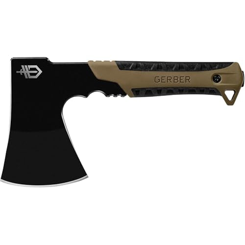 Gerber Gear Pack Hatchet - 3.5" Steel Blade Axe with Full Tang - Survival, Bushcraft and Camping Gear - with Mountable Nyl...