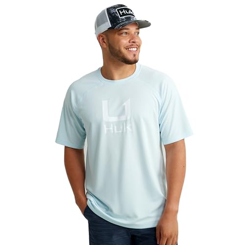 HUK Men's Icon X Crew, Short-Sleeve Performance Fishing Shirt