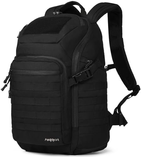 AMHEH 32L Military Tactical Backpack - Rugged Molle Assault Pack Fits 17 Inch Laptop for Survival Hiking Outdoor Travel Wo...