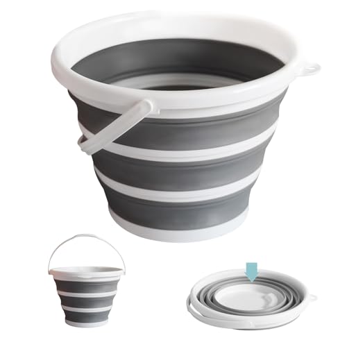 Moodyin Collapsible Water Bucket (10L / 2.6 Gal) – Portable, Easy to Carry & Store, Ideal for Car Wash, Cleaning, Camping,...
