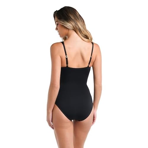 La Blanca Women's One Piece Swimsuit Twist Keyhole Tummy Control Island Goddess Bathing Suit
