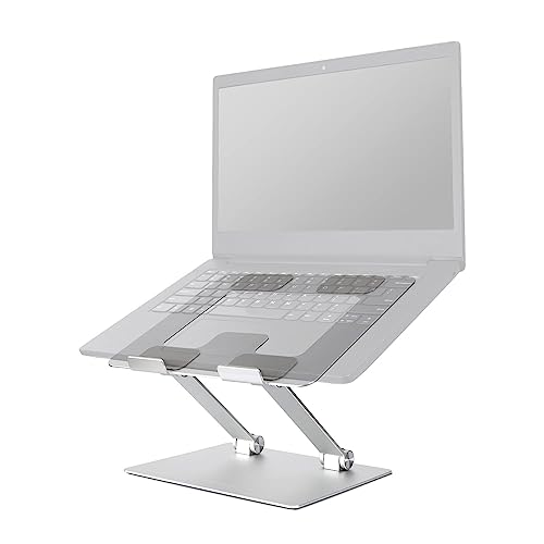 Amazon Basics Sturdy and Portable Ergonomic Laptop Stand for Desk, Adjustable Riser, Fits all Laptops and Notebooks up to ...
