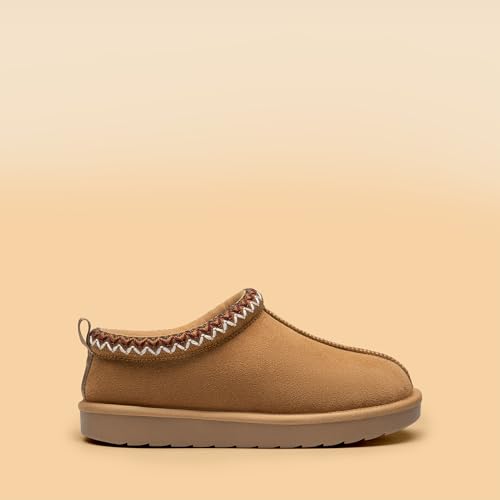 DREAM PAIRS Women's Fuzzy Cozy Slippers Genuine Suede Indoor Outdoor Fluffy Home Comfy Winter Slip On Cute Warm Memory Foa...