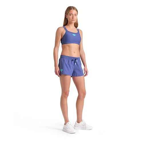 ARENA Women's Team Solid 100% Polyester Athletic Shorts with Side Pockets and Drawstring