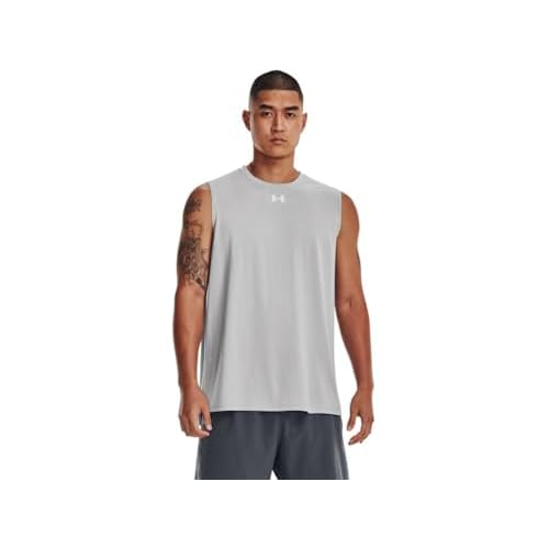 Under Armour Men's Team Tech Slvls Loose Grey Short Sleeve Shirt