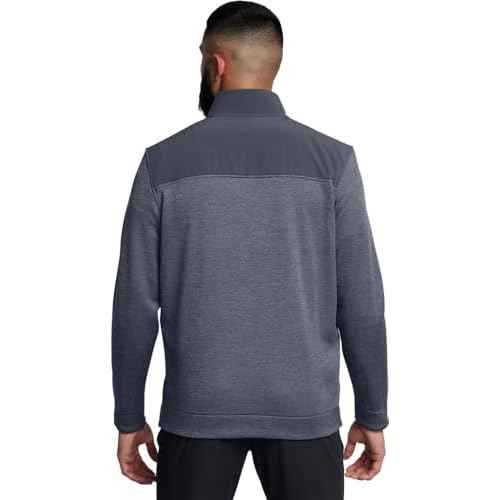 Under Armour Men's Drive Storm SweaterFleece Half Zip, (044) Downpour Gray / / White, X-Large