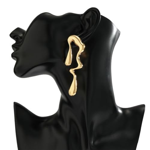 Irregular WaterDrop Earrings Melted Liquid Asymmetrical Drop Earrings for Women Embrace Minimalist Statement Earrings Jewelry