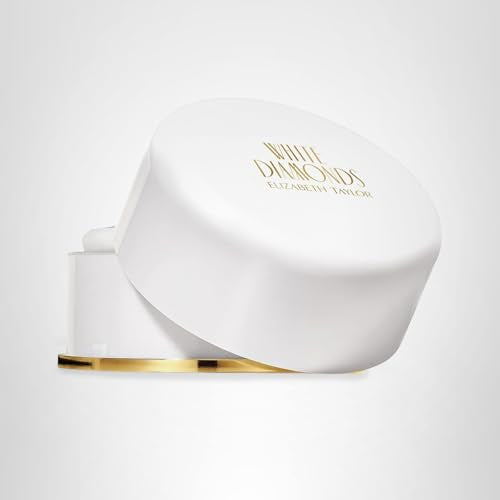 Body Powder for Women by Elizabeth Taylor, White Diamonds, Fragrance with Body Puff, 2.6 Oz