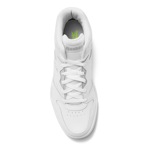 Reebok Men's Royal BB4500 Hi2 High Top Sneakers for Men, White/Light Solid Grey, 12.5 Extra Wide