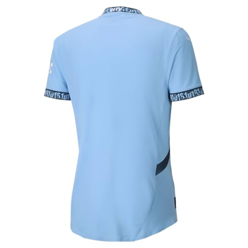Manchester City FC Men¡¯s 2024/25 Authentic Home Soccer Jersey - Slim Fit - Team Light Blue