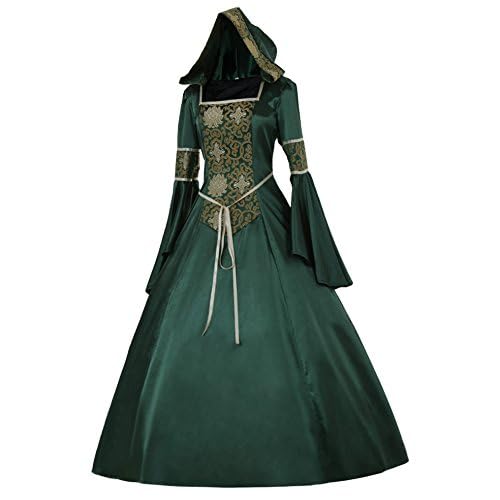 CosplayDiy Women's Medieval Hooded Fancy Dress Victorian Costume G XL
