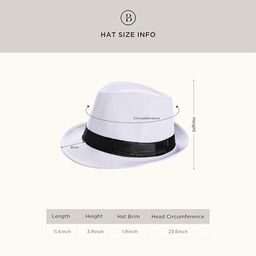 BABEYOND 1920s Mens Gatsby Gangster Accessories Set Panama Hat Suspender Bow Tie