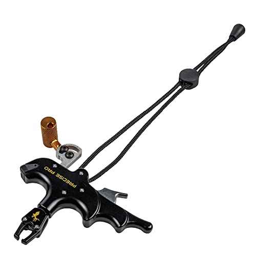 Trophy Ridge Precise Pro Archery Release - Pro Performance, 4-Finger Design, Smooth Sear-Style Mechanism, Torque-Free Rotation, Adjustable Thumb-Trigger and Sear Tension, Sling Wrist Strap Included