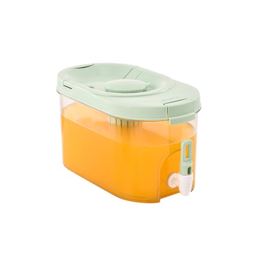 Fridge Drink Dispenser, Cold Water Pitcher Beverage Container with Spigot, Lemonade Stand Tea Juice Jug with Fruit Infuser...