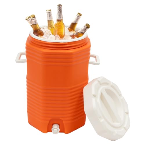 4 gal Deep Freeze Cooler, Insulated Drink Cooler- 48H Cold Insulation, 12H Warm Insulation, Portable Sports Cooler Water B...