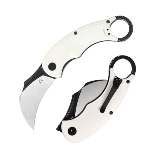 CMBMADEKNIVES Falcon Folding Karambit Japan AUS-10 Steel G10 Handle Tactical Survival Camping Outdoors Pocket Knife CMB-C0...