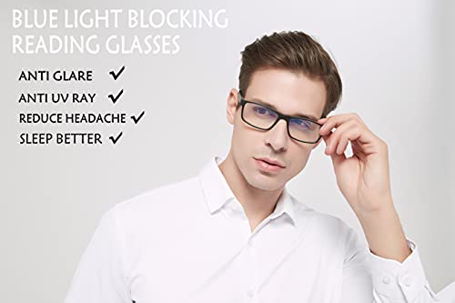 DONGDI Blue Light Blocking Reading Glasses 4 Pack Computer Readers for Women Men,Anti Glare UV Ray Filter Eyeglasses… (4mi...