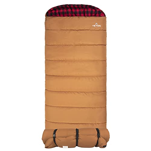 TETON Sports Deer Hunter Sleeping Bag, Warm and Comfortable Camping Sleeping Bag, Teton Tough Canvas Shell for Camping, Hu...