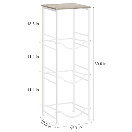 OYEAL Water Bottle Storage Holder 5 Gallon Drink Dispenser Stand with Table 3-Tier Heavy Duty Water Cooler Jug Rack Water ...