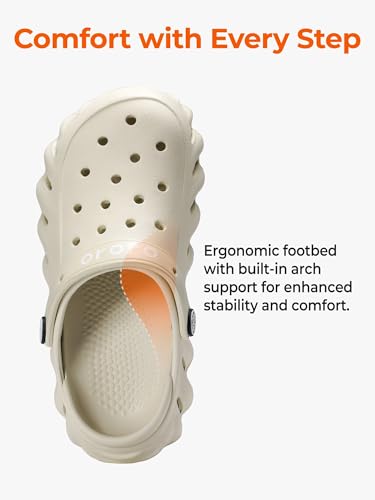 ORORO Unisex Garden Clogs, Lightweight Slip-On Shoes for Indoor Outdoor
