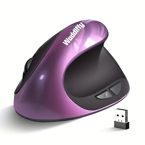 Woddlffy Ergonomic Mouse Wireless, Vertical Mouse Right Handed Small Mouse with 6 Buttons 1000/1200/1600 for Laptop,Deskto...