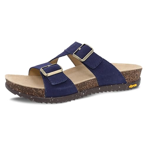 Dansko Dayna Double Buckle, Slip-On Sandal for Women - Cushioned Cork Midsole for Comfort and Shock Absorption - Vibram EC...