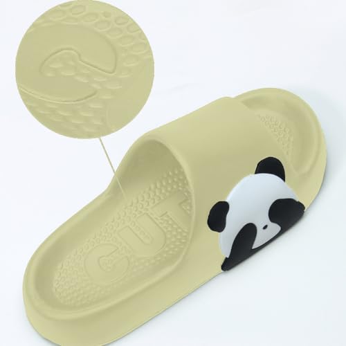 NTRUEML Panda Slippers - Cute Cartoon Indoor Outdoor Wear for Couples - EVA Bathroom Slippers