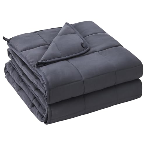 yescool Weighted Blanket for Adults (20 lbs, 60” x 80”, Grey) Cooling Heavy Blanket for Sleeping Perfect for 190-210 lbs, ...