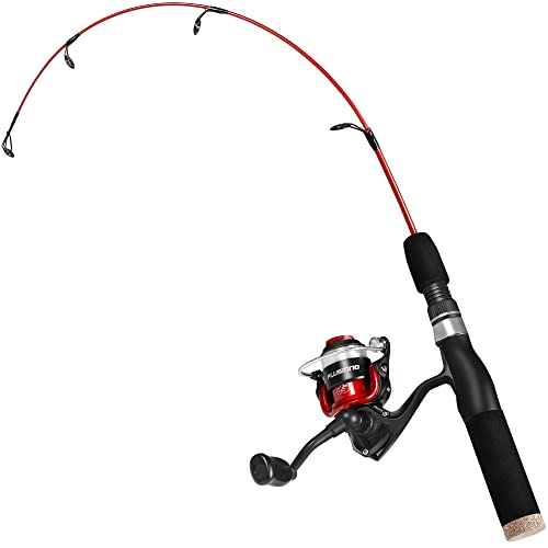 PLUSINNO Ultralight Winter Ice Fishing Rod Reel Combo 26/27/28 inch. Medium Light Fast Action Multi-Species Spinning Ice F...