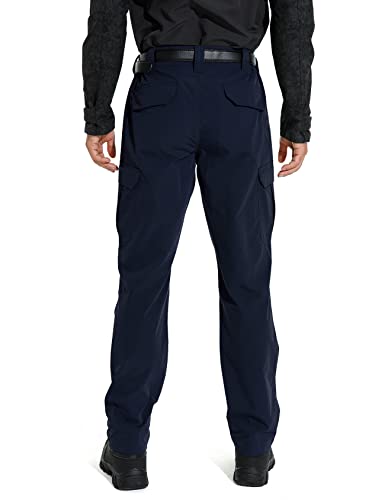 KFUBUO Men's Lightweight Ripstop Tactical Cargo Pants, Water Resistant Hiking Work Pants Relaxed Fit Black