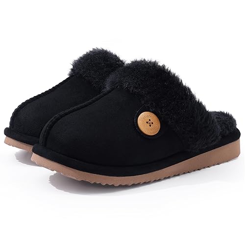 Litfun Women's Fuzzy Memory Foam Slippers Fluffy Winter House Shoes Indoor and Outdoor