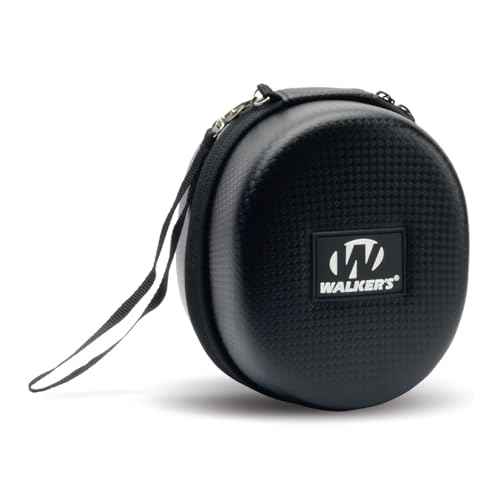 Walker's Razor Slim Electronic Shooting Hearing Protection Muff (Sound Amplification and Suppression) with Protective Case
