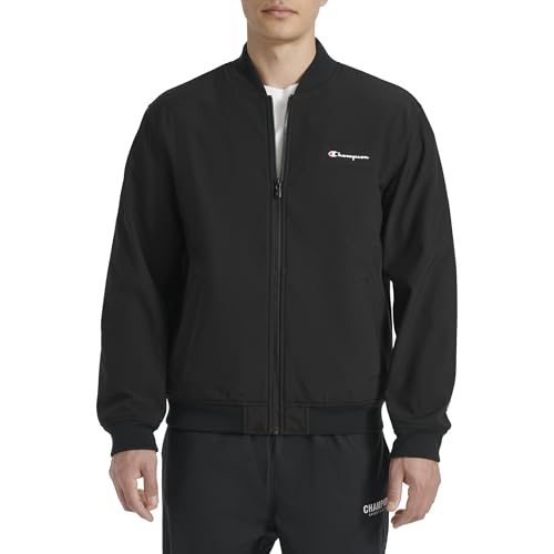 Champion mens Soft Shell Sport Bomber Jacket With Logo