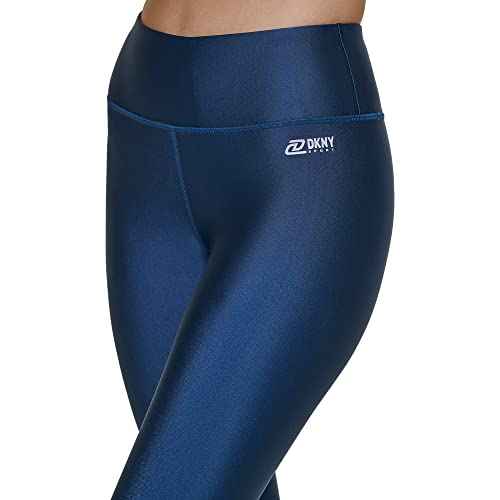 DKNY Womens Satin Shine High Waisted Compression Leggings